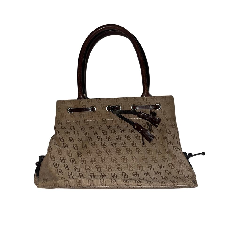 Vintage Dooney & Bourke tan and brown handbag